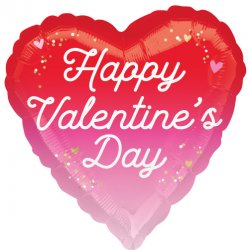 Happy Valentine's Day Red & Pink Ombre