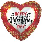 Happy Valentine's Day Gold Polka Dots