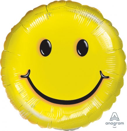 4" Smile Face *Pre-Inflated* - Click Image to Close