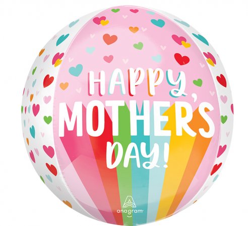 Happy Mother's Day Bright Stripes Orbz - Click Image to Close