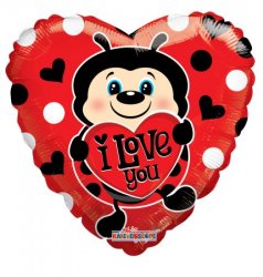 Lady Bug With Hearts 9"