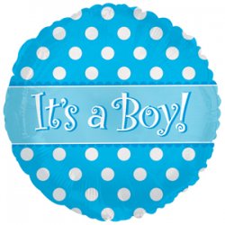 It's A Boy Dots 4"