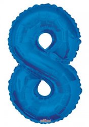 Number 8 Royal Blue Shape PKGD