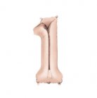 Number 1 Rose Gold Shape PKGD Number 1 Rose Gold Shape PKGD