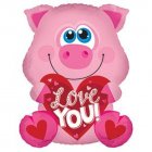 Love You Pink Piglet Shape