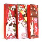 Christmas Matte W/ Glitter Bottle Gift Bag