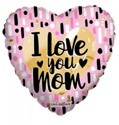 ILY Mom Gold & Pink 9”