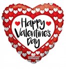 Happy Valentine's Day Red & White Hearts