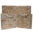 Large Christmas Flocking Square Gift Bag Large Christmas Flocking Square Gift Bag