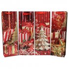 Christmas Matte w/ Glitter Bottle Gift Bag