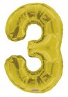 Number 3 Gold Shape PKGD Number 3 Gold Shape PKGD