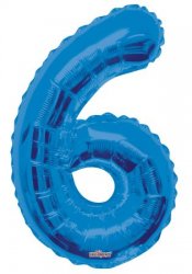 Number 6 Royal Blue Shape PKGD