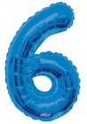 Number 6 Royal Blue Shape PKGD Number 6 Royal Blue Shape PKGD