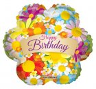 Happy Birthday Flowers w/Banner