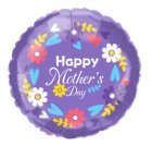 Happy Mother's Day Purple Flower Border