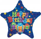 Happy Birthday Big Dots Blue Star