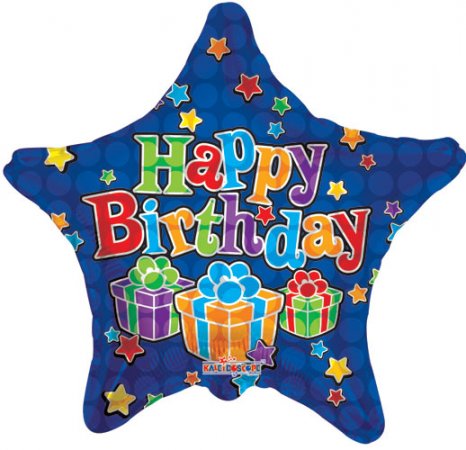 Happy Birthday Big Dots Blue Star - Click Image to Close