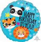 Lion, Tiger & Panda Happy Birthday