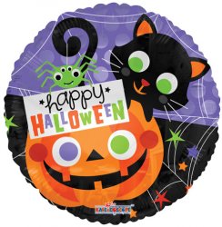 HALLOWEEN CAT & PUMPKIN