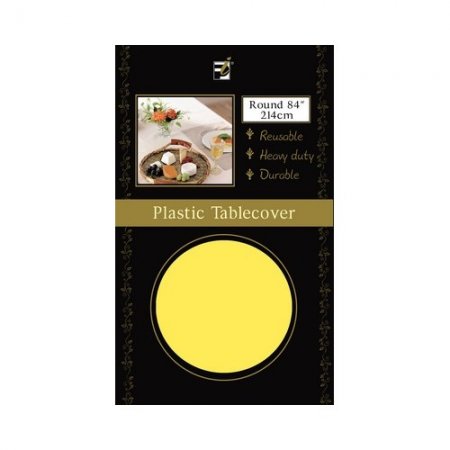 Light Yellow Round Table Cover - Click Image to Close