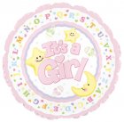 It's A Girl Moon & Stars 4"