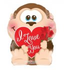 I Love You Monkey In Love Shape