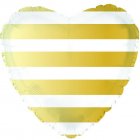 Gold Striped Heart