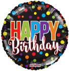 Happy Birthday Dots Gelli 9" Happy Birthday Dots Gelli 9"