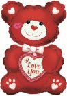 ILY Red & White Teddy 12"