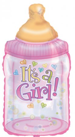 GIRL BABY BOTTLE 12" - Click Image to Close