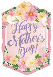 Happy Mother's Day Flowers Hexagon