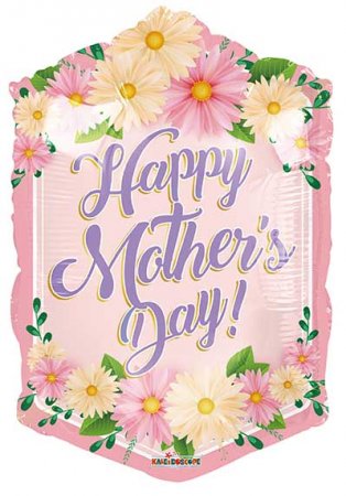 Happy Mother's Day Flowers Hexagon - Click Image to Close