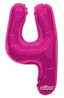 Number 4 Hot Pink Shape 14” PKGD