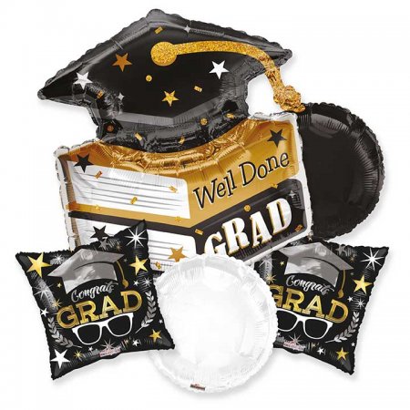 Books & Grad Cap Bouquet - Click Image to Close