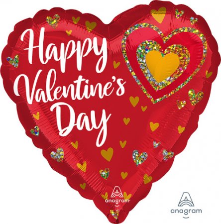 Happy Valentine's Glitter Hearts - Click Image to Close