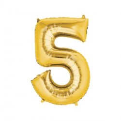 Number 5 Gold Shape PKGD
