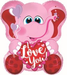 ILY Pink Elephant 12"