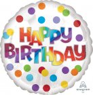 Happy Birthday Dots 4" Happy Birthday Dots 4"
