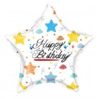 Happy Birthday Blue & Yellow Stars