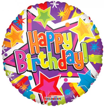 Colorful Stars Birthday Gelli - Click Image to Close