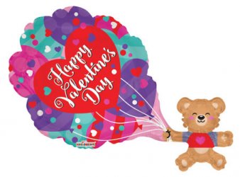 Valentine's Bear With Hearts