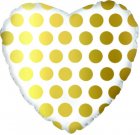 Gold Polka Dot Heart