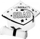Congrats Grad White Cap