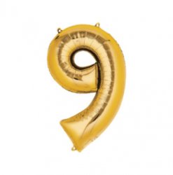 Number 9 Gold Shape PKGD