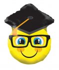 Smiley w/Grad Cap 12"