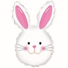 Happy Bunny Head White 12"