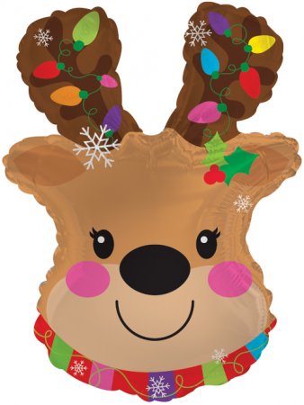 Reindeer w/Lights 12" - Click Image to Close