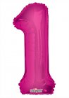 Number 1 Hot Pink Shape 14” PKGD