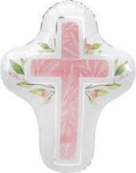 First Communion Cross Pink