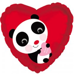 PANDA HEART HUGS 9" x